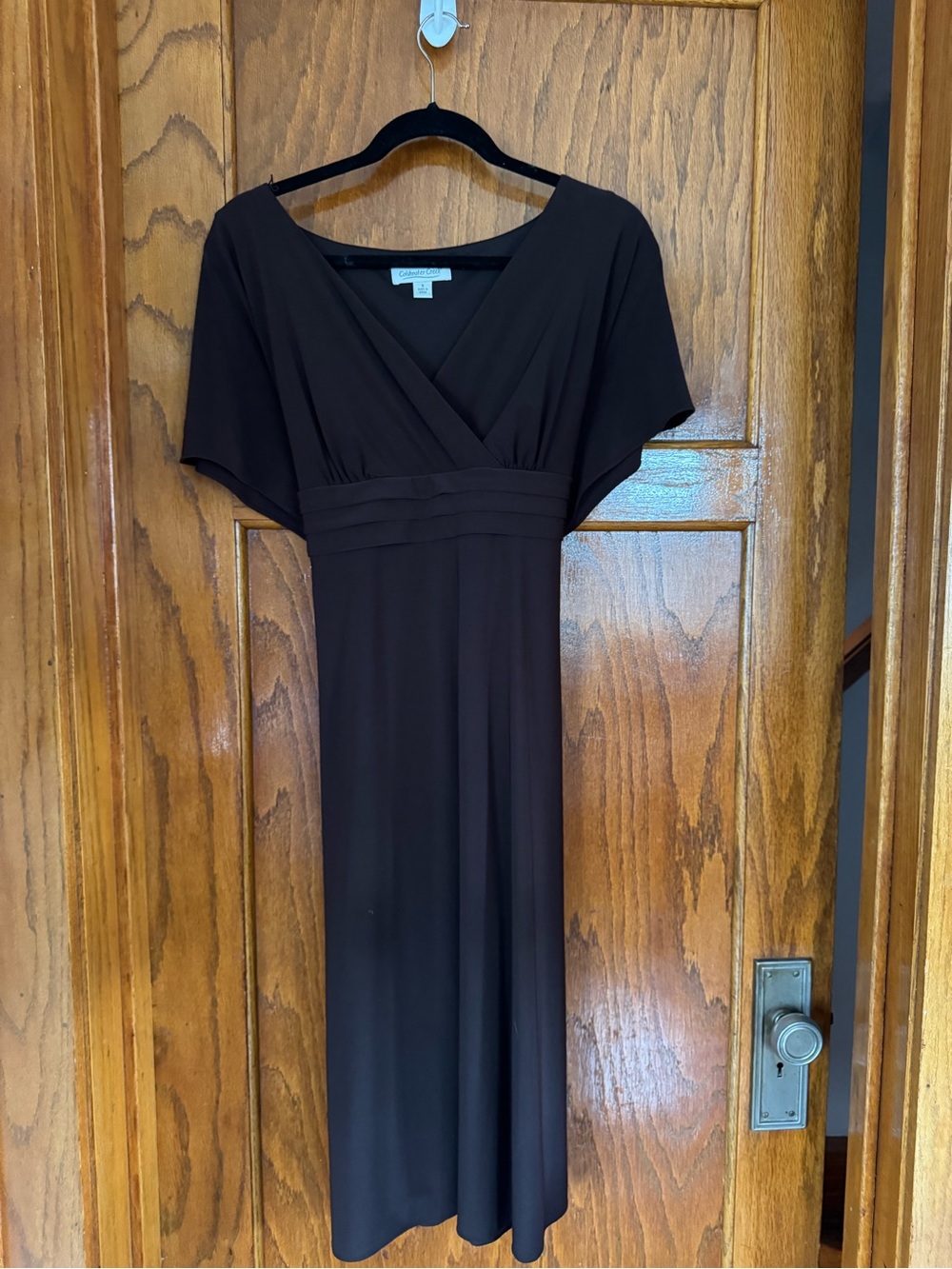Coldwater Creek Classic Brown Wrap-Style Women's Dress